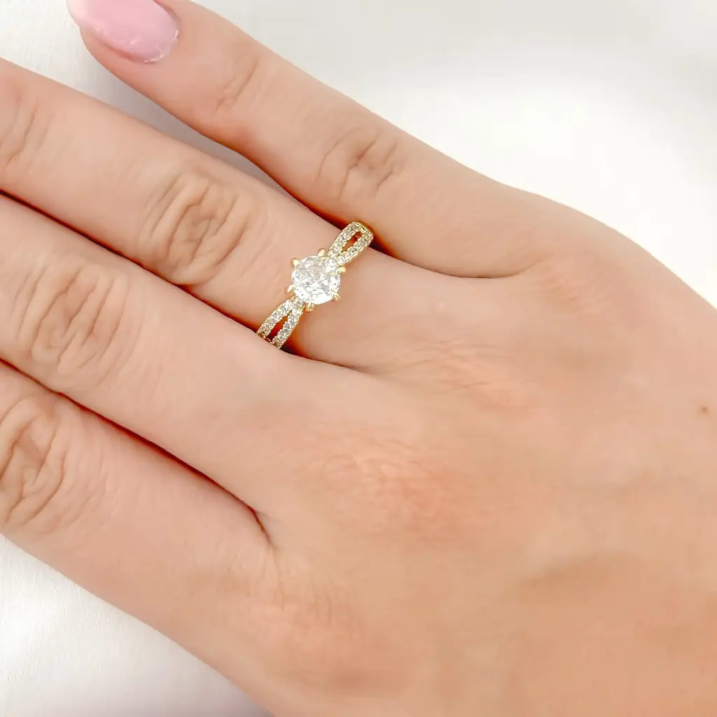 Anillo De Dama De Doble Cintillo Cristal Envio Gratis o clock Jewelry
