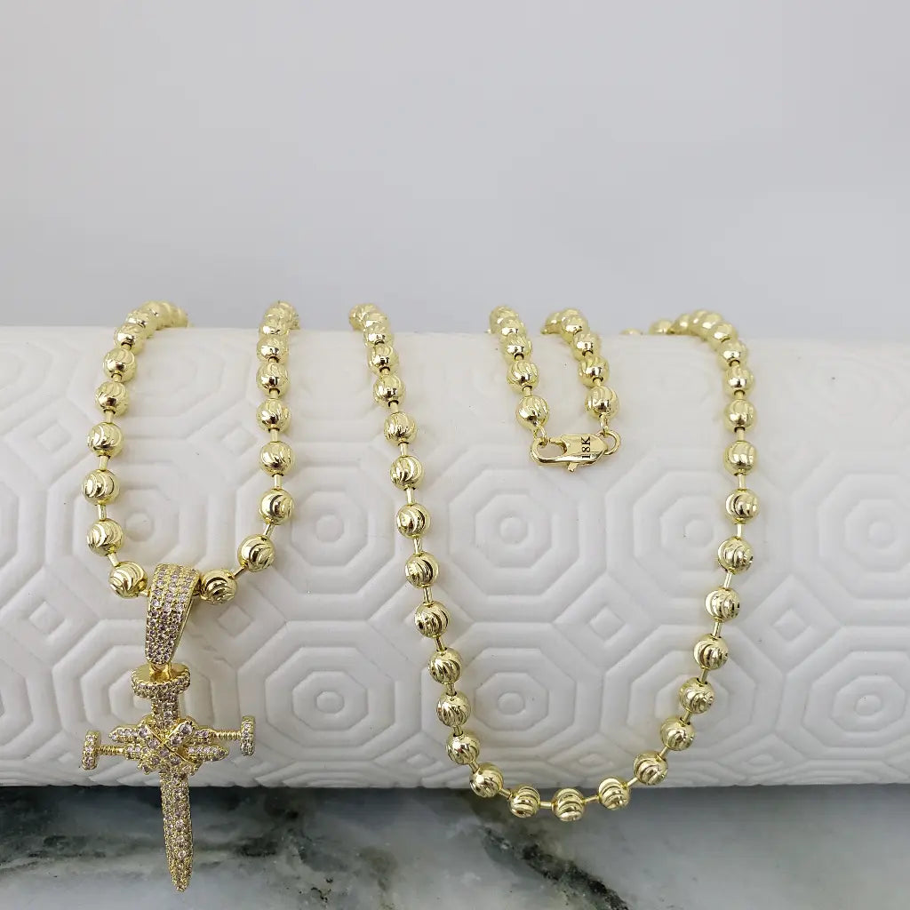 Cadena De Caballero De Tejido Militar Diamantada De 60-4mm De Grosor + Envío Gratis