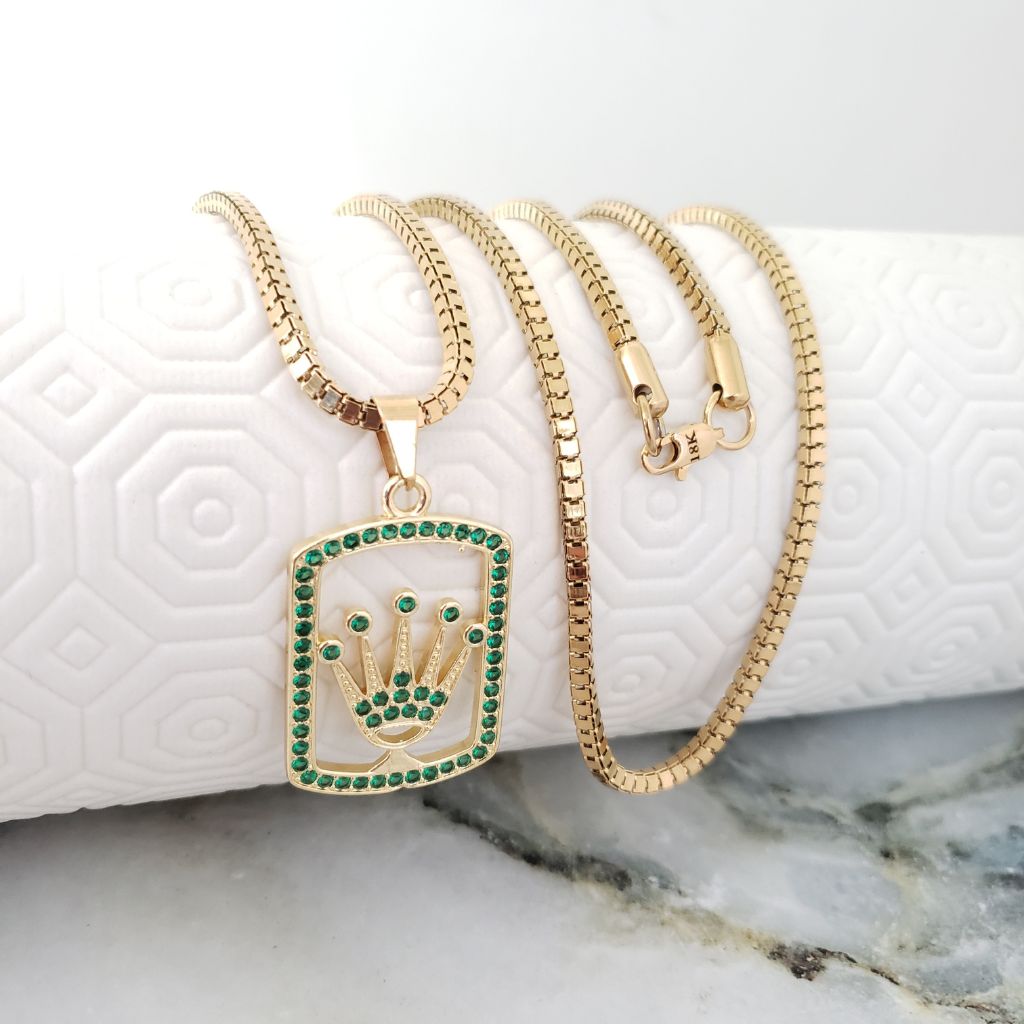 Cadena Tejido Veneciano 60cm-4mm Dije Gratis Rolex Cuadrado Envio Gratis