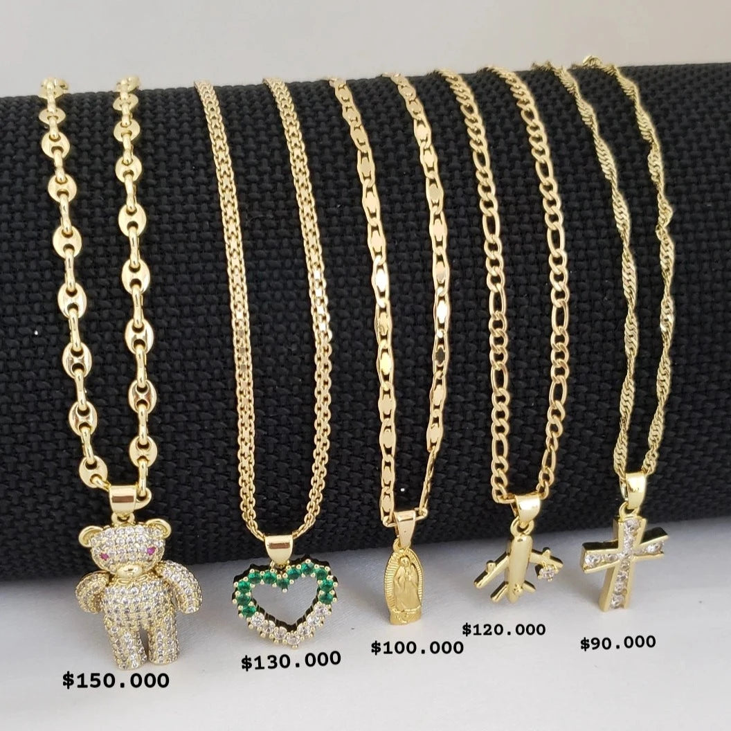 Promocion para Dama Con Cadena De 50cm-3mm De Grosor + Dije De que elijas + Envío Gratis