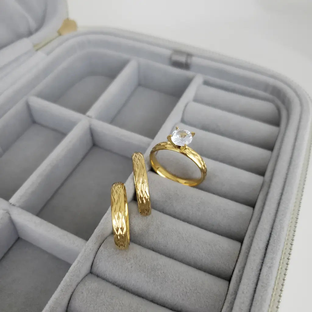 Juego De Argollas De Matrimonio Argolla De Compromiso. DDZ o clock Jewelry