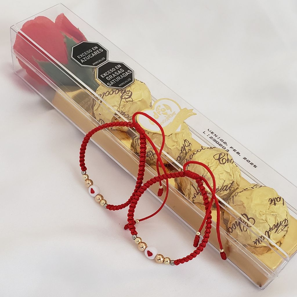 Pulseras para Parejas Tejidas + Caja de Chocolates Gratis + Envio Gratis