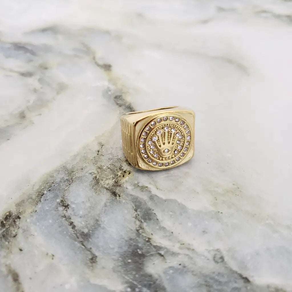 Anillo De Caballero Rolex Con Piedras Cristal + Envío Gratis