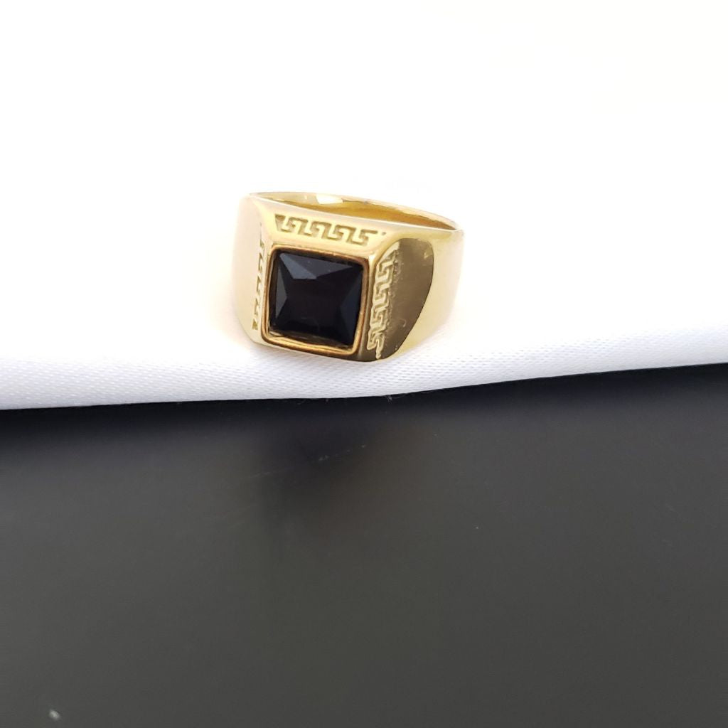 Anillo Hombre Circon Negro + Envio Gratis