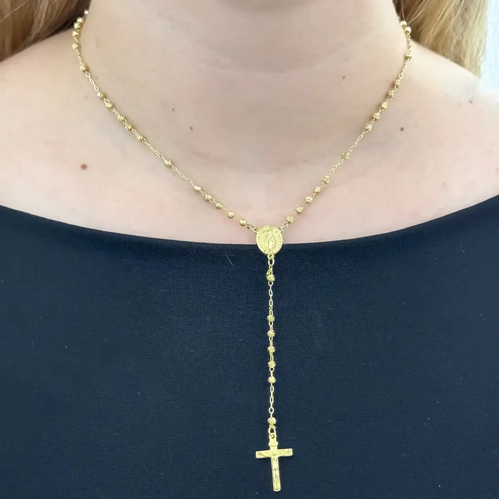 Rosario De Dama De La Virgen Milagrosa De Balines Italianos De 50cm-2mm De Grosor