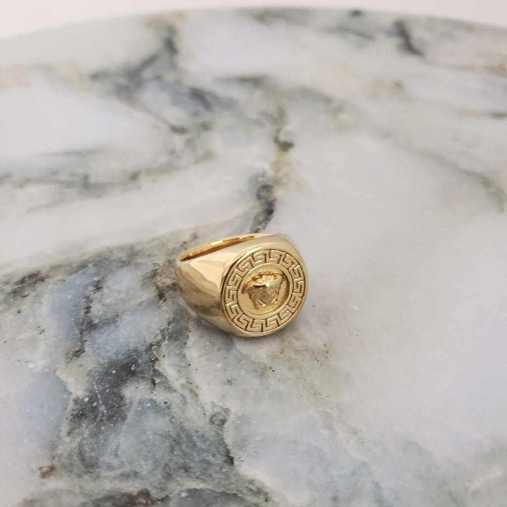 Anillo De Caballero Con Diseño De Versace + Envío Gratis