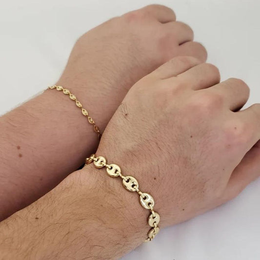 Pulseras para Parejas Tejido Gucci Dama 18cm - Hombre 20cm + Envio Gratis