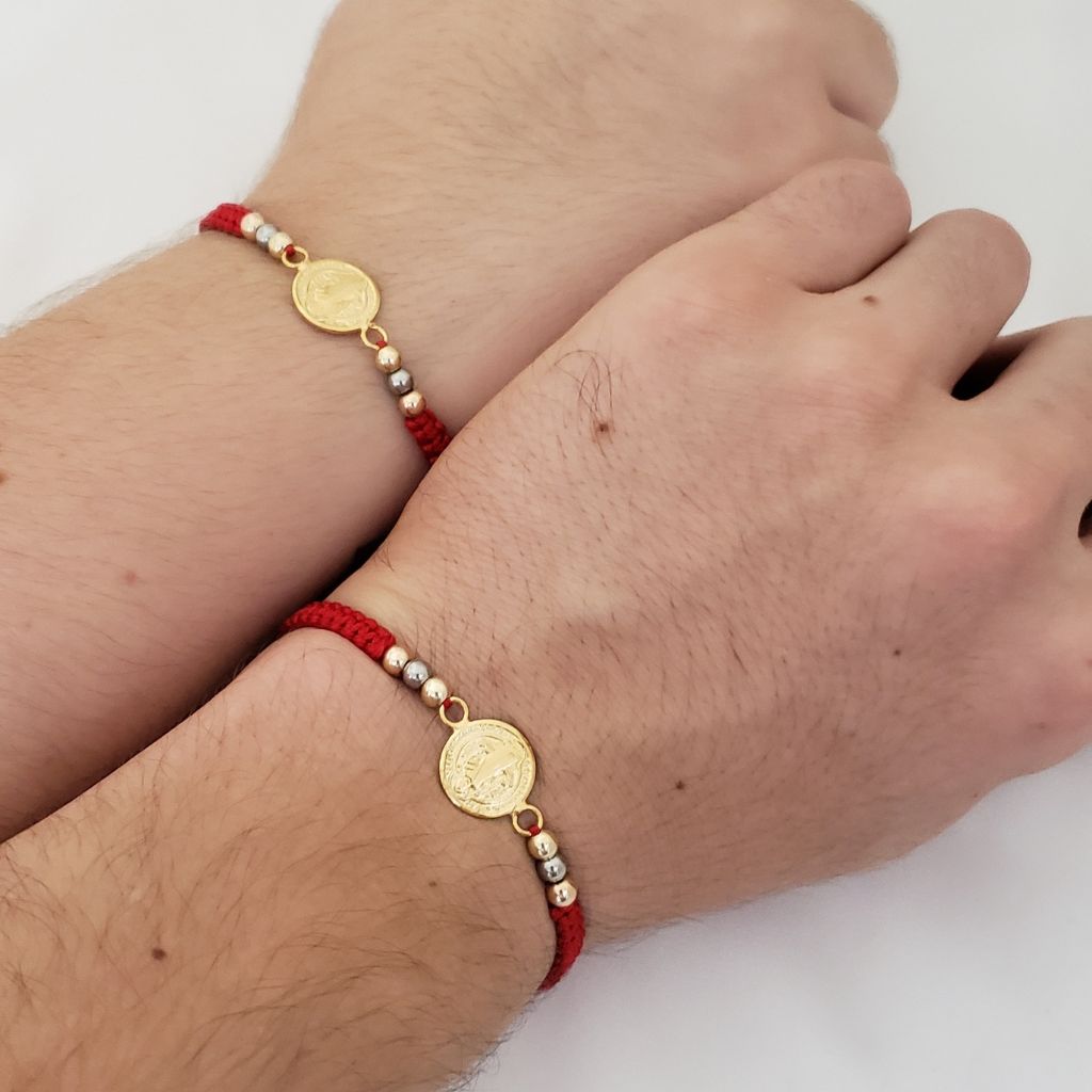 Pulseras Para Parejas San Benito Proteccion Balin 4mm + Envio Gratis